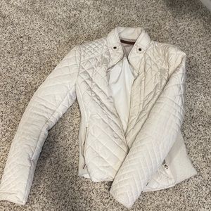 Zara white bomber jacket